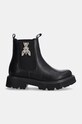 Детски челси боти от кожа Patrizia Pepe PPJ885.31.34 черен AW24