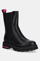 Patrizia Pepe stivaletti chelsea in pelle bambini pelle fiore nero PPJ891.35.41