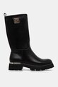Дитячі шкіряні чоботи Patrizia Pepe PPJ896.35.41 чорний AW24