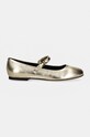 Elisabetta Franchi balerini din piele pentru copii F4A3.E009.4.5.0243.0238 aur AW24