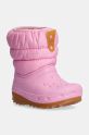 Crocs cizme de iarna copii CLASSIC NEO PUFF BOOT izolat roz 207683.G.CLASSIC.NEO.PU