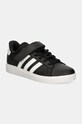 Детские кроссовки adidas GRAND COURT 2.0 EL C имитация натуральной кожи чёрный IE5995