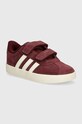 adidas sneakers in camoscio per bambini VL COURT 3.0 CF pelle scamosciata granata IH4959