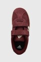 adidas sneakers in camoscio per bambini VL COURT 3.0 CF granata IH4959