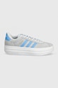 adidas sneakersy zamszowe dziecięce VL COURT BOLD IH8033 szary AW24
