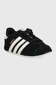 Замшевые кроссовки для младенцев adidas Originals GAZELLE CRIB замш чёрный JI2046