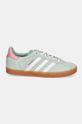 Dětské semišové sneakers boty adidas Originals GAZELLE IG9152 zelená AW24