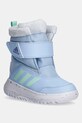 Дитячі замшеві кросівки adidas Winterplay з утепленням блакитний IF1714