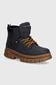 Dětské zimní boty Tommy Hilfiger imitace kůže námořnická modř T3X5.33706.30.34