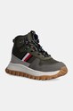 Tommy Hilfiger buty zimowe dziecięce imitacja skóry licowej zielony T3B9.33680.35.41