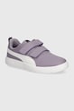 Дитячі кросівки Puma Courtflex V3 імітація лицьової шкіри фіолетовий 397642