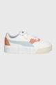 Puma sneakersy skórzane dziecięce Cali Court Offside 397921 biały AW24