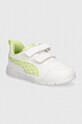 Puma sneakersy dziecięce Courtflex V3 Dotty imitacja skóry licowej żółty 398759