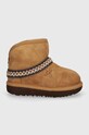 UGG śniegowce zamszowe dziecięce CLASSIC MINI CRESCENT 1157697T brązowy AW24