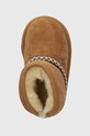 UGG śniegowce zamszowe dziecięce CLASSIC MINI CRESCENT brązowy 1157697T