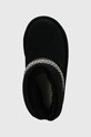 Дитячі замшеві чоботи UGG CLASSIC MINI CRESCENT чорний 1157697T