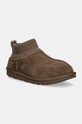 UGG śniegowce zamszowe dziecięce KIDS' CLASSIC ULTRA STRETCH CUFF tekstylny brązowy 1157702K