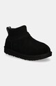 UGG cizme de zapada din piele intoarsa KIDS' CLASSIC ULTRA STRETCH CUFF izolat negru 1157702K