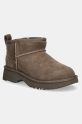 Μπότες χιονιού σουέτ για παιδιά UGG KIDS CLASSIC ULTRA MINI NEW HEIGHTS χωρίς φερμουάρ καφέ 1157732K