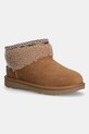 Детские замшевые зимние ботинки UGG KIDS CLASSIC ULTRA MINI MAXI CURLY замш коричневый 1157730K
