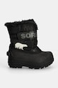 Sorel śniegowce dziecięce TODDLER SNOW COMMAND 2114101 czarny AW24