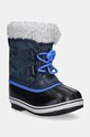 Sorel śniegowce dziecięce CHILDRENS YOOT PAC syntetyczny granatowy 2114112