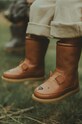 Детские кожаные зимние ботинки Donsje Wadudu Classic Boots Bear с утеплением коричневый 2022001.29.33