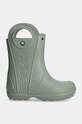 Crocs kalosze dziecięce HANDLE RAIN BOOT 12803.HANDLE.RAIN.BOO zielony AW24