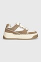 Кожаные кроссовки Naked Wolfe Kash Kash.Suede.Taupe бежевый AW24