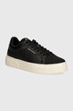 Armani Exchange sneakers piele acoperită negru XUX236.XV906.K001