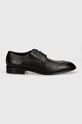 Шкіряні туфлі BOSS Derrek 50522920.001 чорний AW24