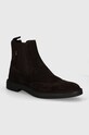 BOSS botine din piele intoarsa Calev casual maro 50523007.201