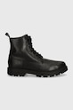 Kožené boty BOSS Adley 50523892.001 černá AW24