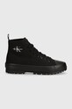 Calvin Klein Jeans trampki LUGGED HYBRID HIGH LACEUP MTR YM0YM01021 czarny AW24