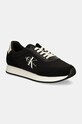 Calvin Klein Jeans sneakersy RETRO RUNNER LOW MIX MTL skóra zamszowa czarny YM0YM01032