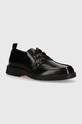 HUGO półbuty skórzane Iker eleganckie czarny 50522931.001