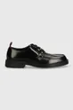 Шкіряні туфлі HUGO Iker чорний