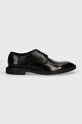 Kožené poltopánky HUGO Gryff 50522984.001 čierna AW24
