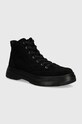 HUGO pantofi de piele intoarsa Urian casual negru 50522959.001