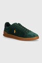 Polo Ralph Lauren sneakers din piele intoarsă Hrt Ct II mic de statură verde 809940313002.999