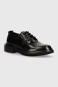 Kožené poltopánky Calvin Klein HM0HM01486 elegantné čierna HM0HM01486