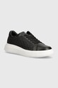 Calvin Klein sneakersy skórzane HM0HM01498 imitacja skóry licowej czarny HM0HM01498