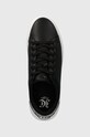 Кожени маратонки Just Cavalli черен 77QA3SB2ZPA68899