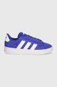 Замшеві кросівки adidas Grand Court Alpha IH3846 блакитний AW24