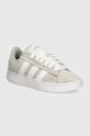 adidas sneakers Grand Court Alpha piele întoarsă gri JH7234