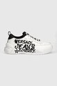Kožené tenisky Versace Jeans Couture Stargaze 77YA3SF1.ZP328.003 bílá AW24