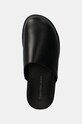 Calvin Klein Jeans klapki skórzane HOME CLOG LTH czarny YM0YM01181
