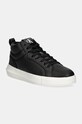 Calvin Klein Jeans sneakersy skórzane CHUNKY CUPSOLE CLEAN HIGH niska czarny YM0YM01120