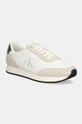 Αθλητικά Calvin Klein Jeans RETRO RUNNER ICONIC SNK δέρμα σαμουά λευκό YM0YM01119