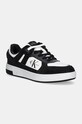 Superge Calvin Klein Jeans BASKET CUP LOW LACEUP AUTHENTIC Semiš črna YM0YM01110
